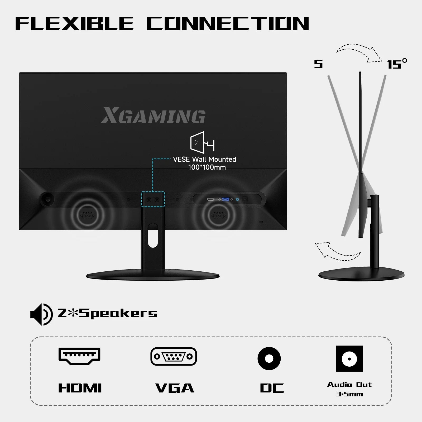 Ultra-Thin 24Inch 100Hz Gaming Monitor, FHD 1080P LED Monitor, 1920*1080P Monitor for Home Office, IPS HDR Computer Monitor HDMI Display with Low Blue Light, Free Sync, VESA Compatible